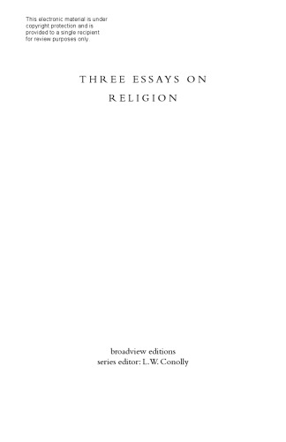 Three Essays on Religion