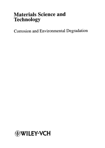 Corrosion and Environmental Degradation, Volume 1