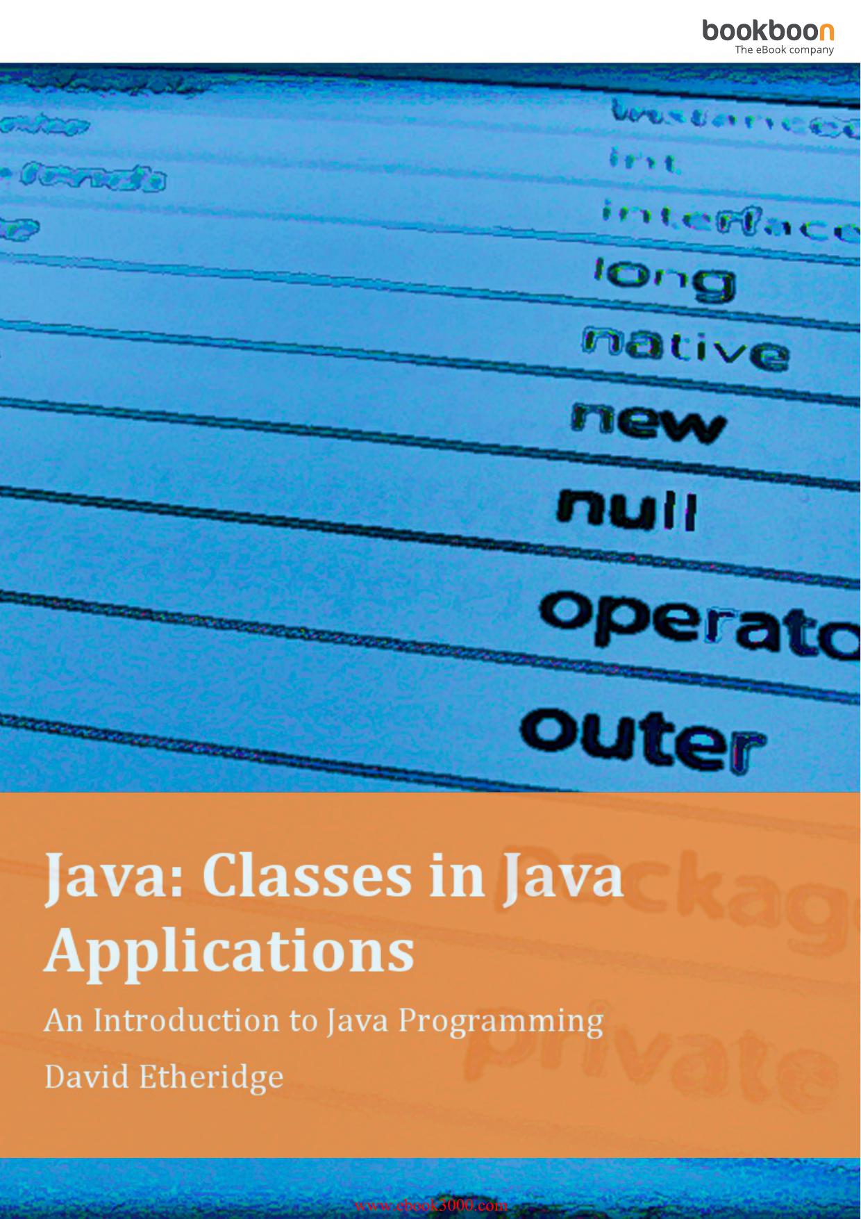 Java: Classes in Java Applications