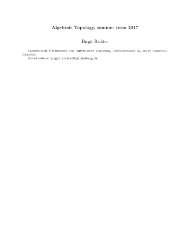 Algebraic Topology [lecture notes]