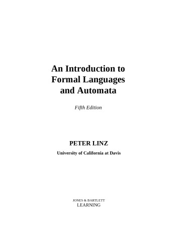 An Introduction to Formal Languages and Automata