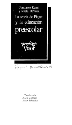 La Teoría de Piaget y la Educación Preescolar