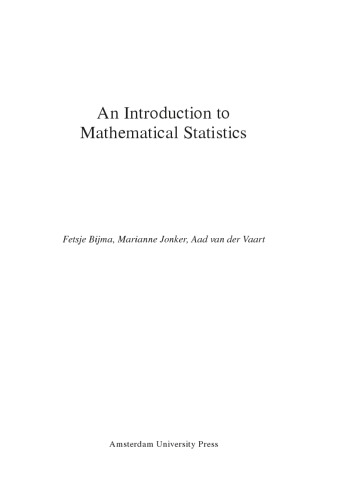 An Introduction to Mathematical Statistics