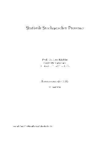 Statistik stochastischer Prozesse 001