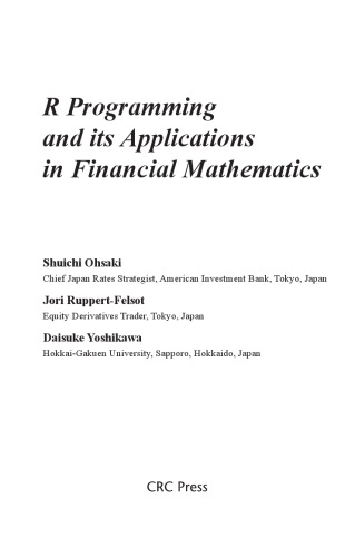 R Programming and its Applications in Financial Mathematics