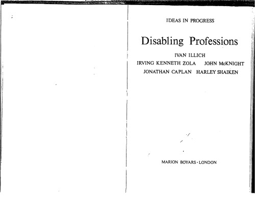 Disabling Professions