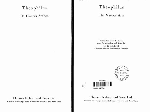 Theophilus, De diversis artibus