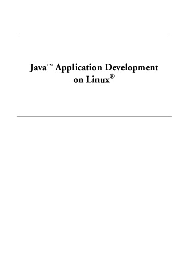 Java(TM) Application Development on Linux(R)