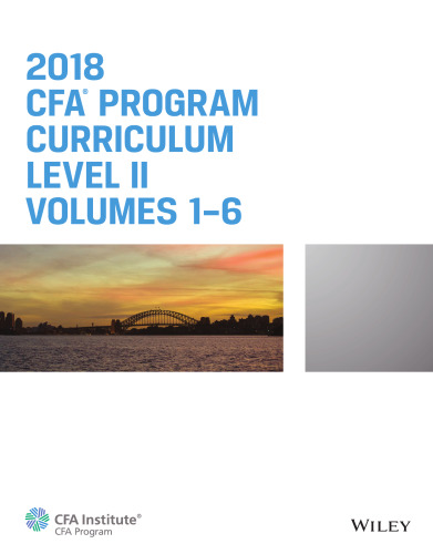 CFA Program Curriculum 2018 Level II Volumes 1-6 Box Set