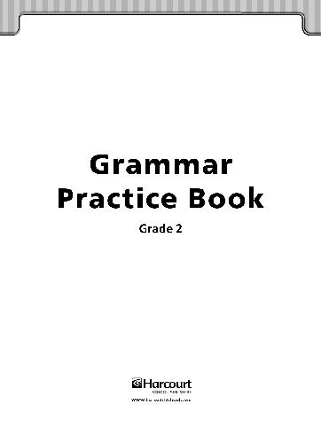 Grammar Practice Book-Grade 2