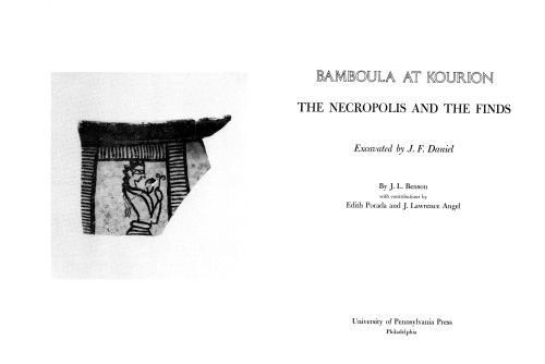 Bamboula at Kourion: The Necropolis and the Finds