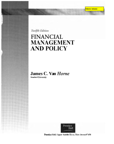 Financial management and policy