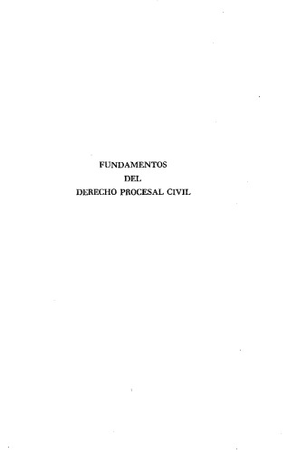 Fundamentos del Derecho Procesal Civil