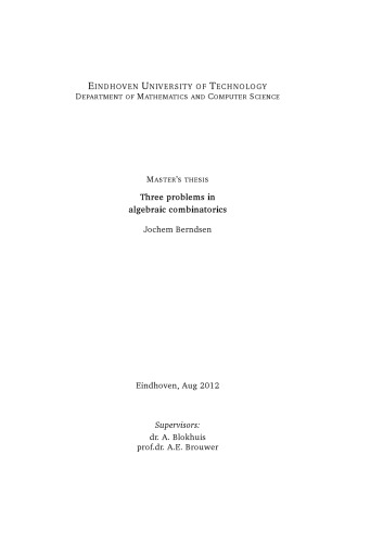 Three problems in algebraic combinatorics [thesis]