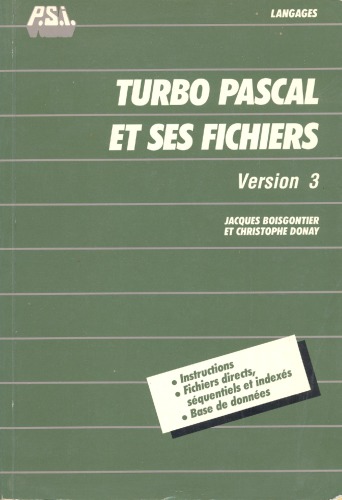 Turbo Pascal et ses fichiers : version 3