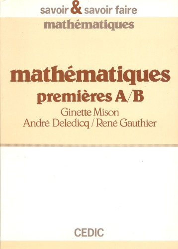 Mathématiques : 1res A, B