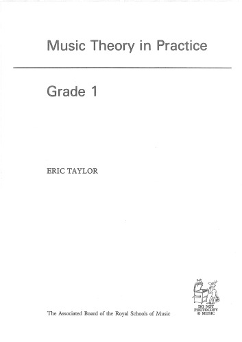 Music Theory in Practice, Grade 1 (Music Theory in Practice)