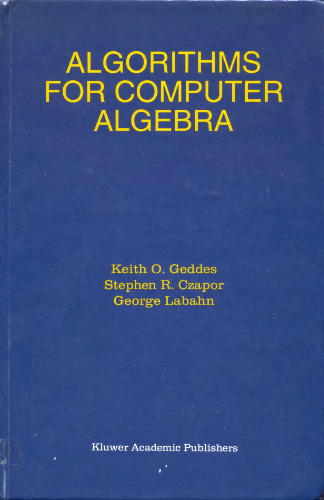 Algorithms for Computer Algebra