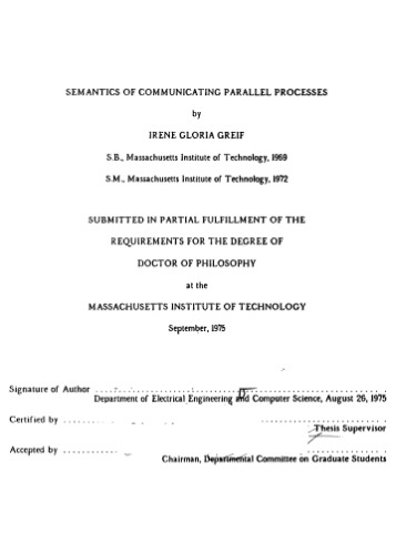 Semantics of communicating parallel processes