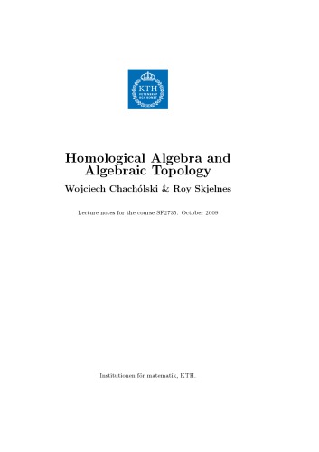 Homological algebra and algebraic topology