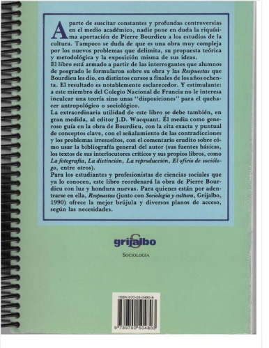 Respuestas : por una antropología reflexiva