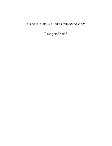 Group and Galois Cohomology