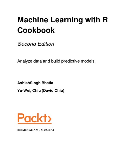 Machine Learning with R Cookbook