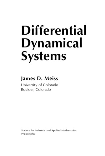 Differential Dynamical Systems