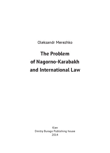 The Problem of Nagorno-Karabakh and International Law