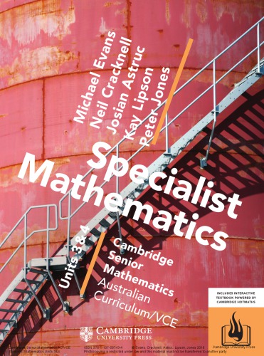 Cambridge senior Specialist Mathematics Units 3&4