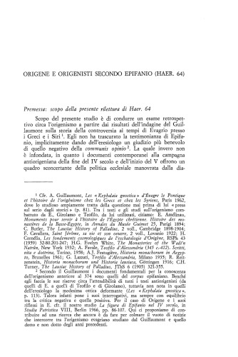 Origene e origenisti secondo Epifanio (Haer. 64).  - 1986 - Augustinianum 26 (1-2):115-142. Origen of Alexandria