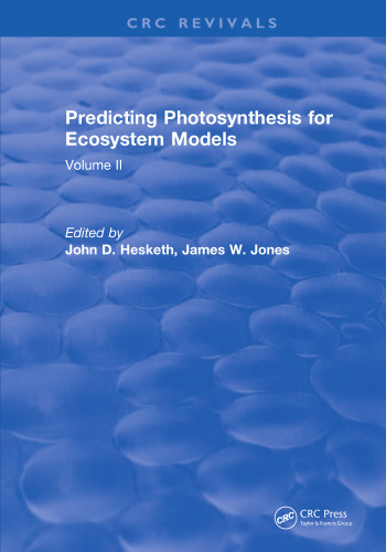 Predicting photosynthesis for ecosystem models vol. II