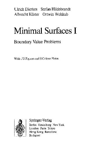 Minimal Surfaces II: Boundary Regularity (Grundlehren Der Mathematischen Wissenschaften)