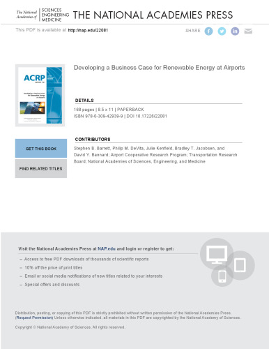 Developing a Business Case for Renewable Energy at Airports