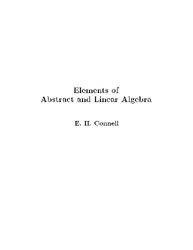 Elements of abstract and linear algebra (free web version)