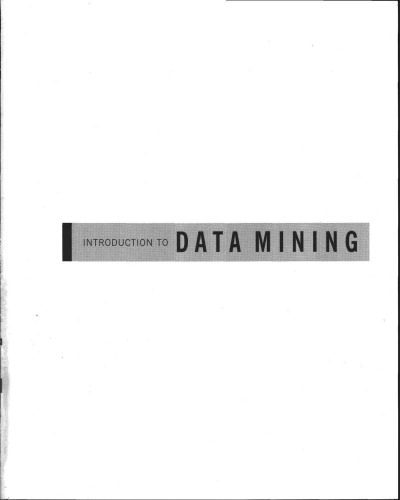 Introduction To Data Mining