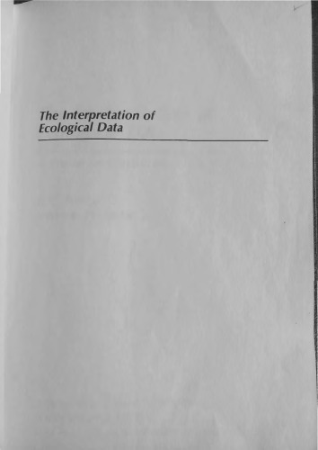 The interpretation of ecological data: a primer on classification and ordination