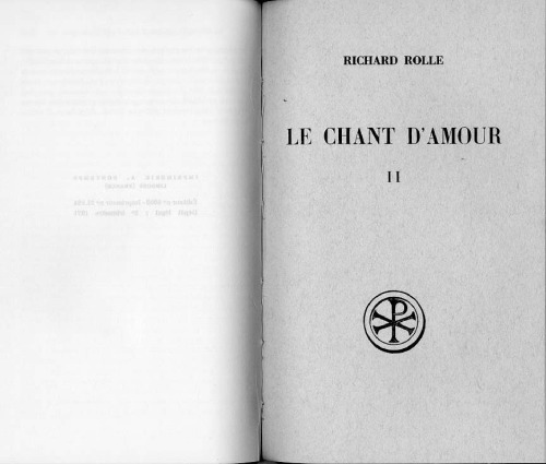 Le Chant d’amour (Melos amoris) Tome II