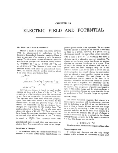 HCV Chapter 29 Electric Field and Potential Concepts of Physics H C Verma IIT JEE Part 2 various Engineering Entrance Exams