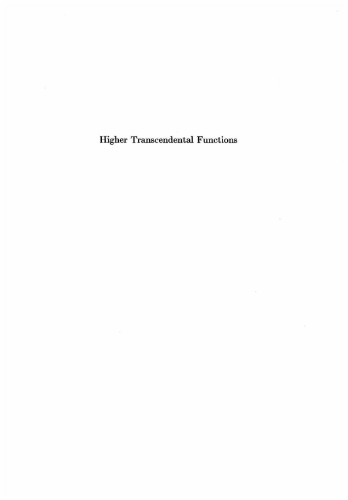 Higher transcendental functions