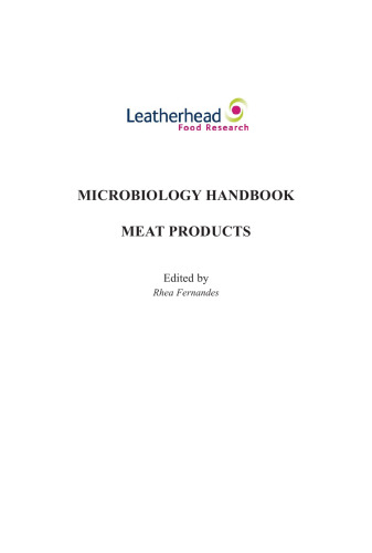 Microbiology Handbook: Meat Products