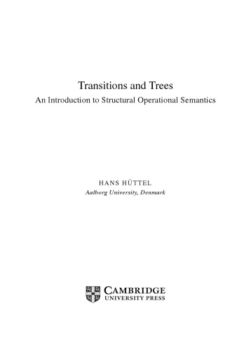 Transitions and Trees. An Introduction to Structural Operational Semantics