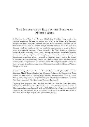 The Invention of Race in the European Middle Ages