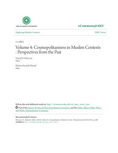 Cosmopolitanisms in Muslim Contexts: Perspectives from the Past