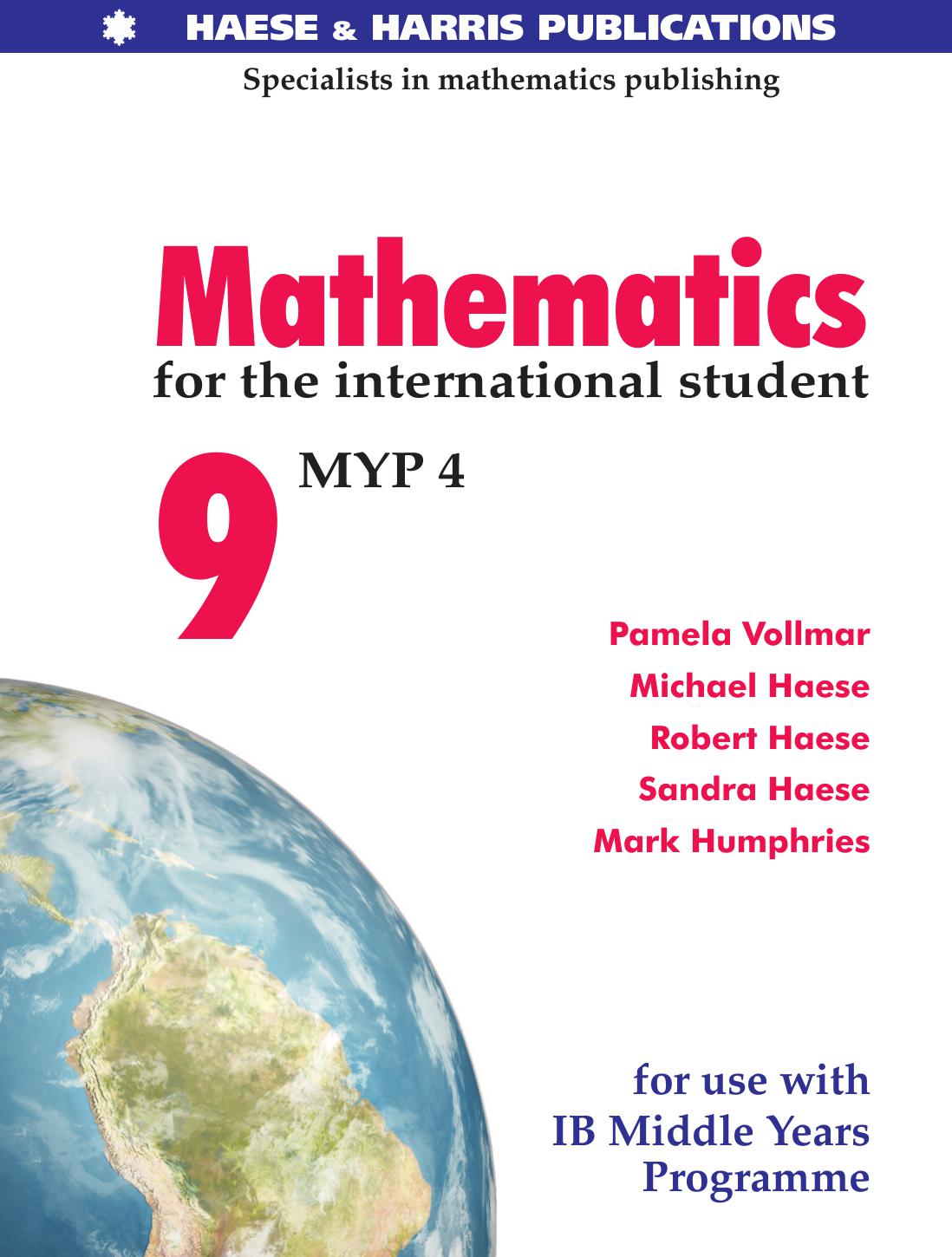 Mathematics for the International Student Year 9 IB MYP 4