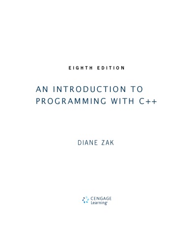 An Introduction to Programming with C++