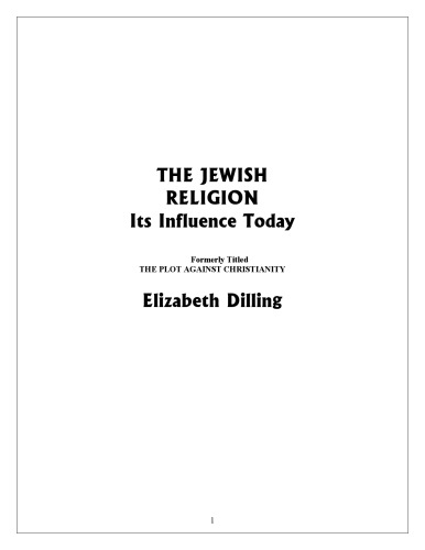 The Jewish Religion. Its Influence Today