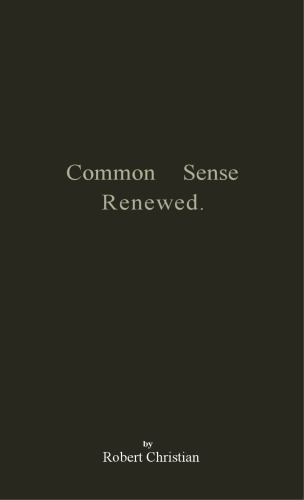 Common Sense Renewed