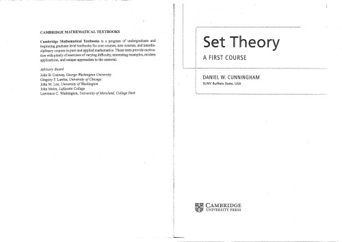 Set Theory. A First Course