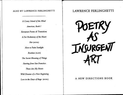 Poetry As Insurgent Art